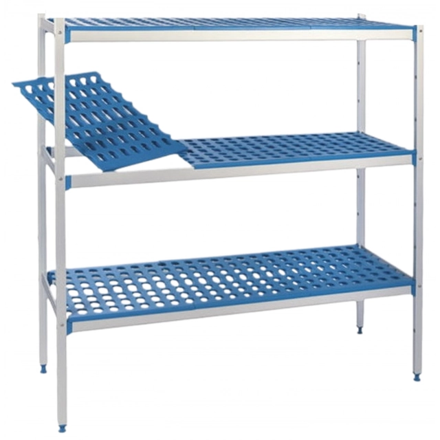 Metal warehouse shelf 3-półkowy 453x40x175 | Alushelf 40140