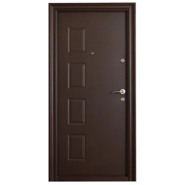 Μεταλλική εξωτερική πόρτα Tracia Atlas, αριστερά, σκούρο καφέ RAL 8019,205x88 cm