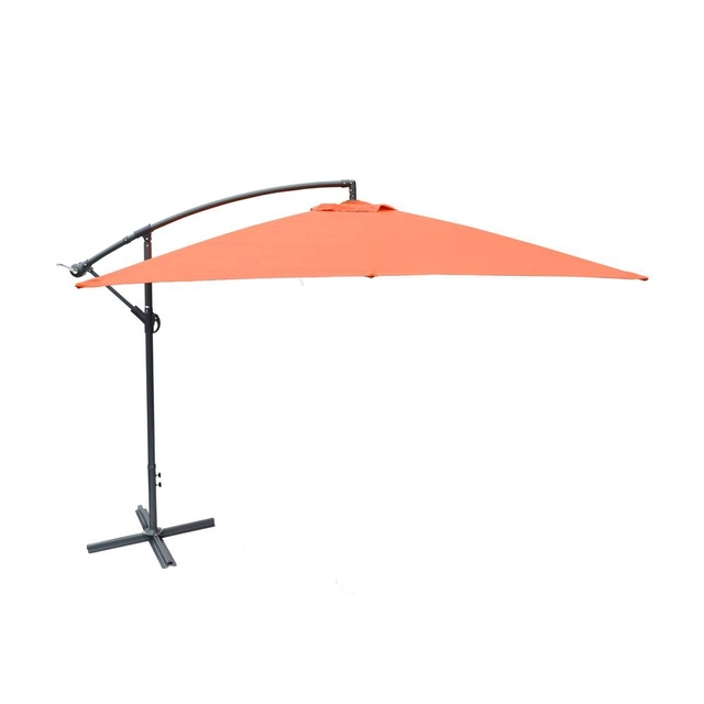 Metalowy parasol 270 cm - terracota