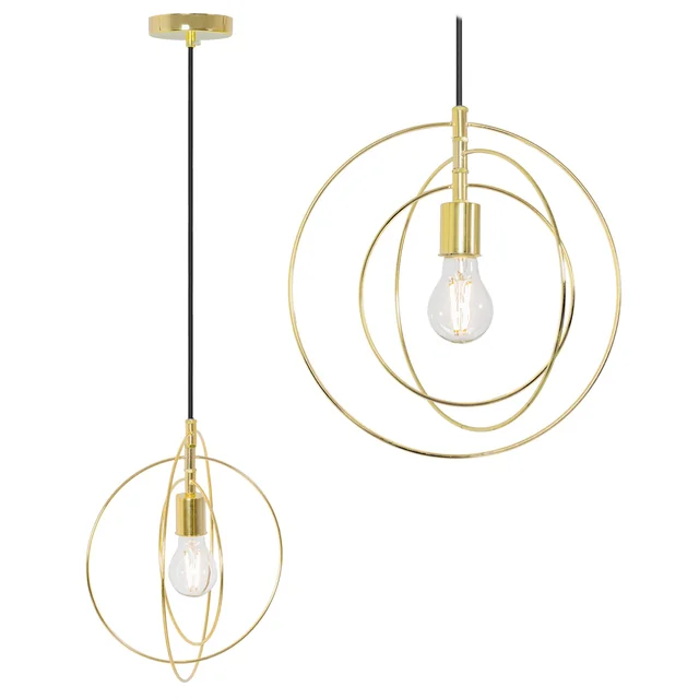 Metalring Loftslampe APP286-1CP Guld