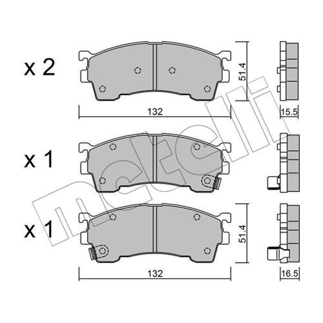 METELLI 22-0223-1 disc brake pad set