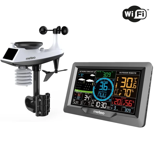 METEO weather station with wifi wind and precipitation meter