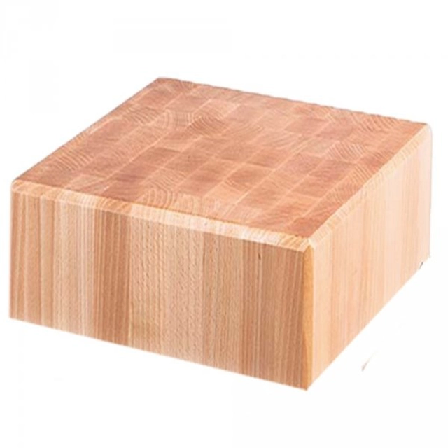 Metzgerblock aus Holz 400x500x850 mm auf einem STALGAST-Edelstahlsockel 684516 684516