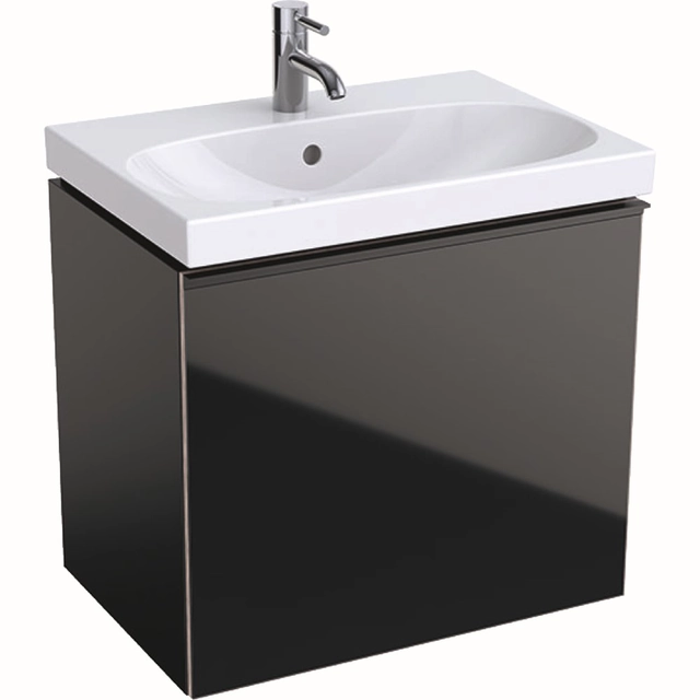 Meuble pour lavabo Geberit Acanto, 60 cm plus étroit, Noir