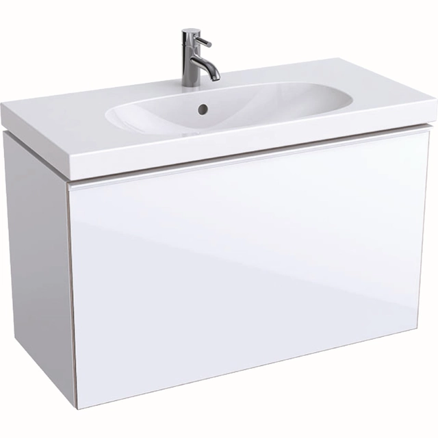 Meuble pour lavabo Geberit Acanto, 90 cm plus étroit, Blanc