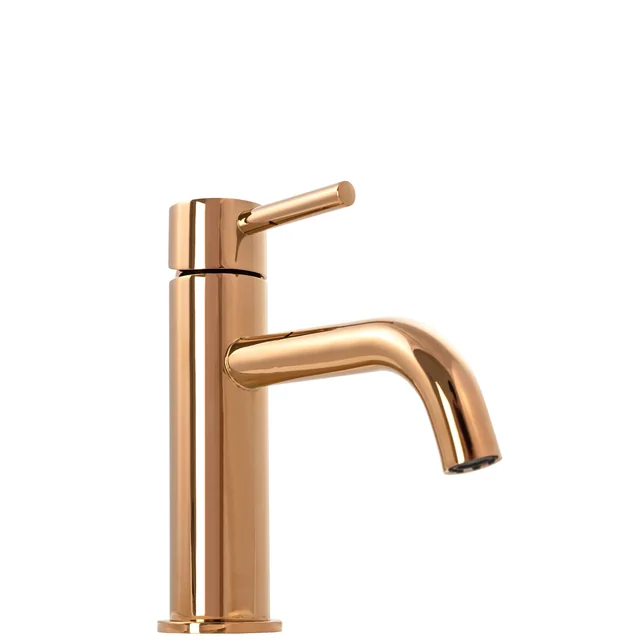 Mezclador de lavabo bajo Rea Lungo Rose Gold