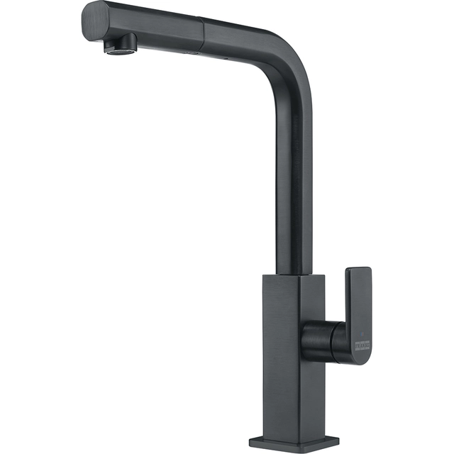 Mezclador de lavabo Franke Mythos, con ducha extraíble, negro industrial