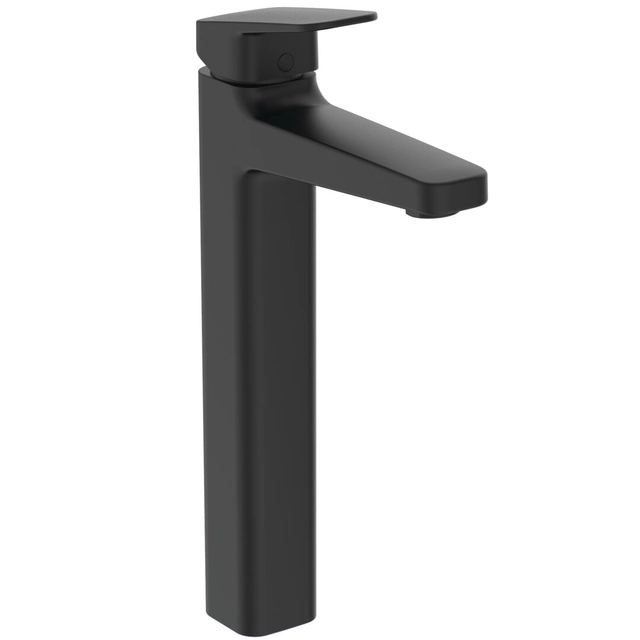Mezclador de lavabo Ideal Standard Ceraplan, H250 con válvula inferior, Silk Black negro mate