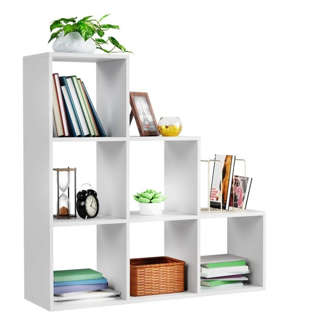 MIADOMODO Step shelf, medium, freestanding, white