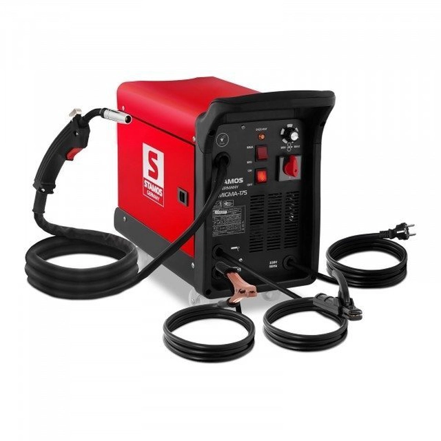 MIG/MAG welding machine - 175 A - 230 V - portable - free wire STAMOS 10020205 S-MIGMA-175