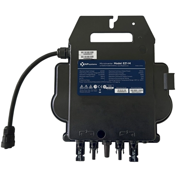 Mikro invertor 800W AP systém EZ1-M-EU pro balkónovou elektrárnu | Integrované relé VDE | Integrovaná Wifi komunikace