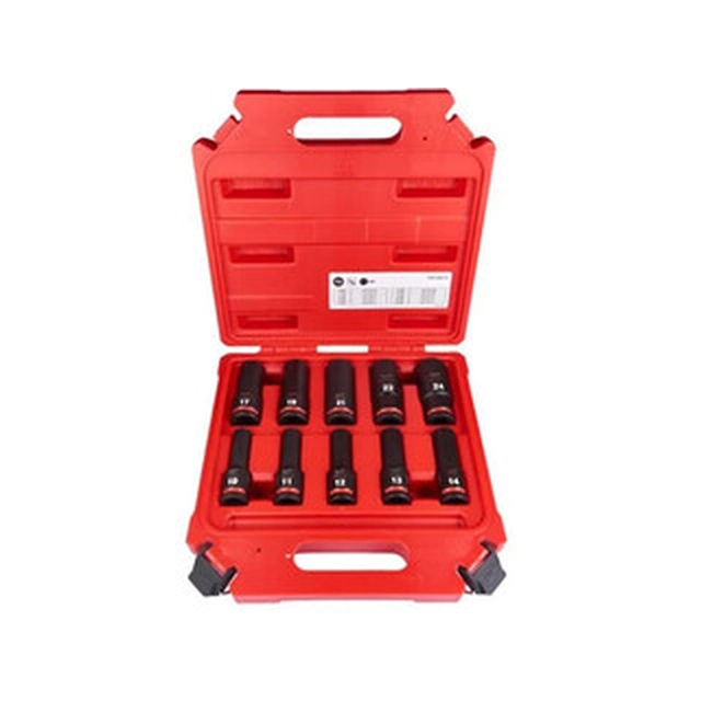 Milwaukee 1/2 inch 10 part machine socket wrench set