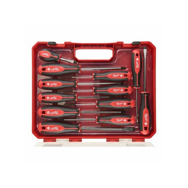 Milwaukee 12 part screwdriver set with 3 side handle