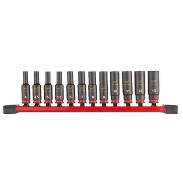 Milwaukee 1/4 inch set chei tubulare pentru mașină 12 buc