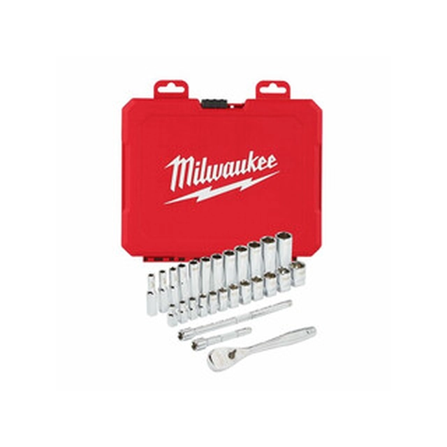 Milwaukee 1/4inch 28 part socket wrench set