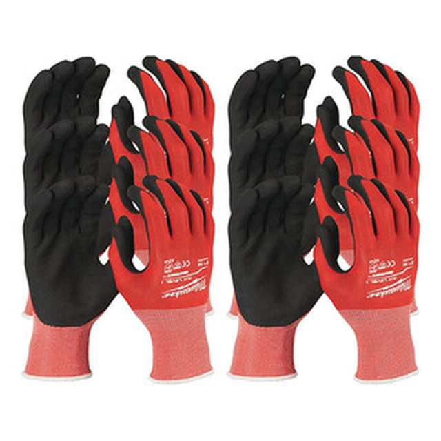 Milwaukee 1/A nivel de corte S/7-es guantes anticorte 12 pc