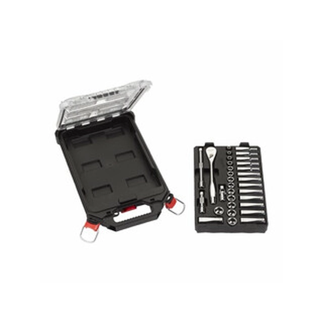 Milwaukee 32 Teil 3/8 Zoll-Steckschlüsselsatz im schmalen Packout-Organizer