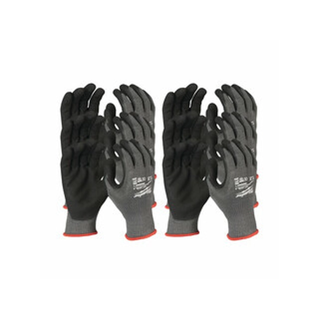 Milwaukee 5/E nivel de corte L/9-es guantes anticorte 12 pc