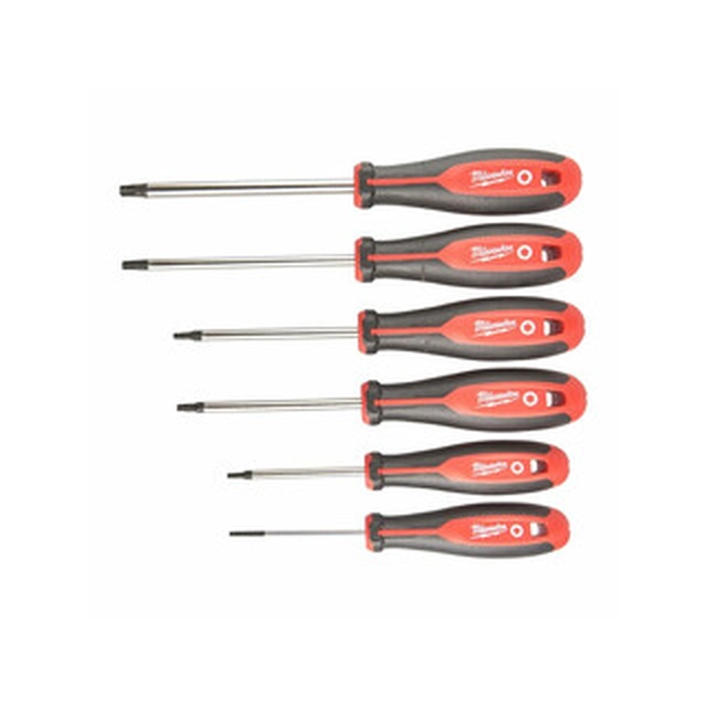 Milwaukee 6 daļas TORX skrūvgriežu komplekts ar 3 sānu rokturi