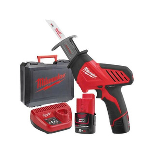 Milwaukee C12 HZ-202C cordless jigsaw 12 V | 50 mm | Carbon brush | 2 x 2 Ah battery + charger | In a suitcase