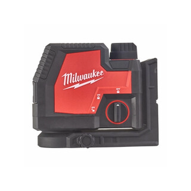 Milwaukee L4 CLL-301C Grøn linje laser Effektiv stråle med signalinterceptor: 0 - 100 m | 1 x 3 Ah batteri + oplader | I en kuffert