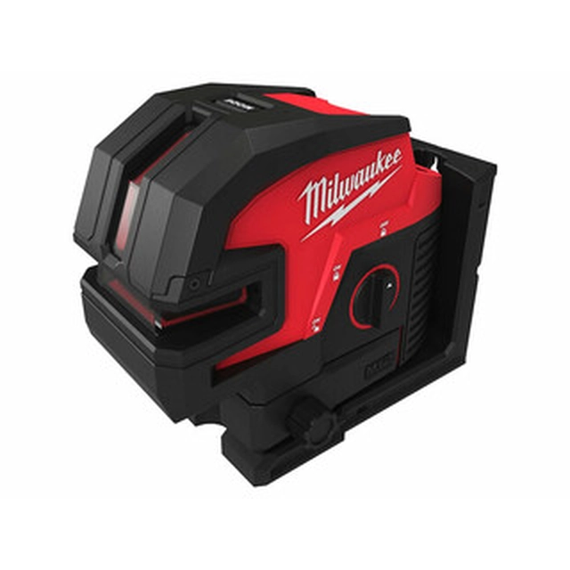 Milwaukee M12 CLL4P-0C Groene punt- en lijnlaser Effectieve straal met signaalinterceptor: 0 - 100 m | Zonder batterij en oplader | In een koffer