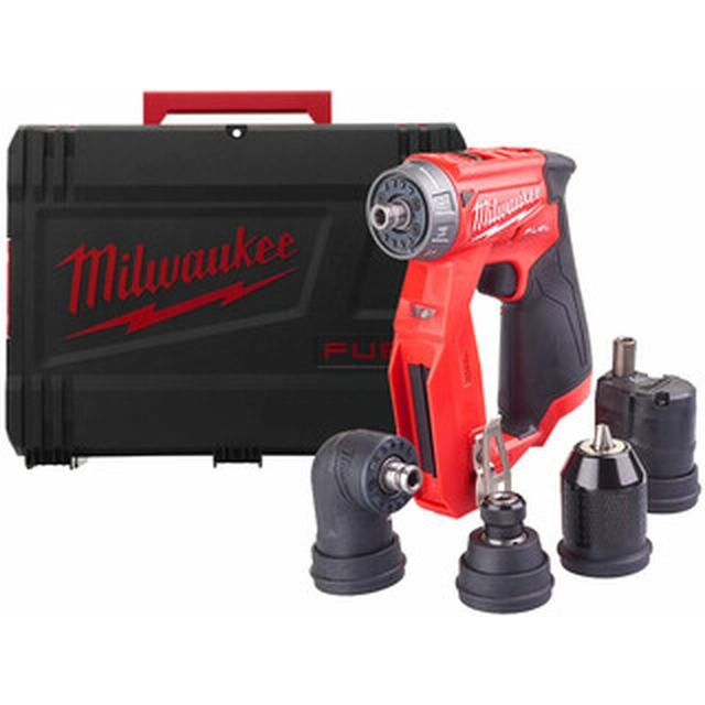 Milwaukee M12 FDDXKIT-0X accuschroefboormachine met bithouder 12 V | 34 Nm | Koolborstelloos | Zonder batterij en oplader | In Heavy Duty-koffer