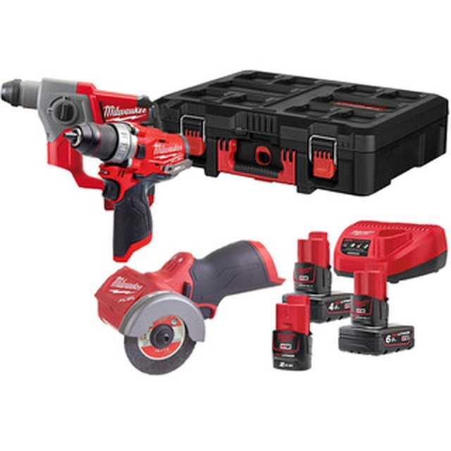 Milwaukee M12 FPP3R-6423P mašinų paketas