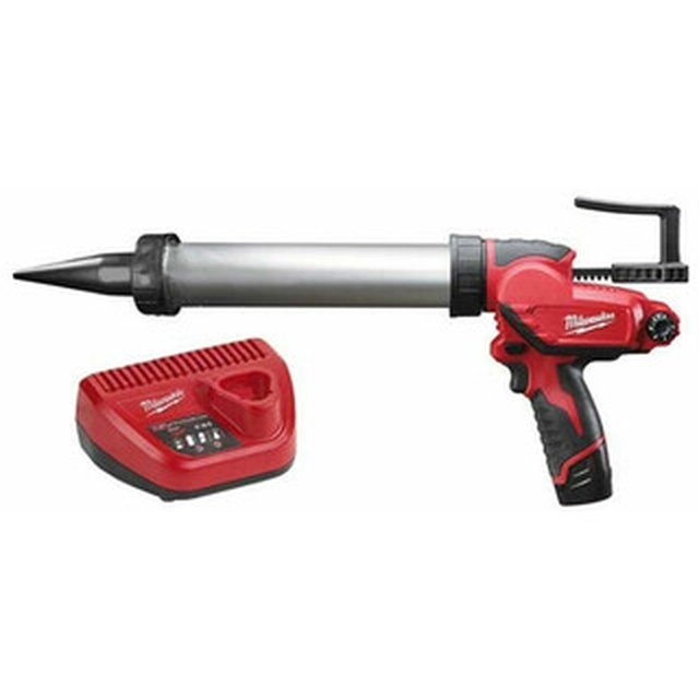 Milwaukee M12 PCG/400A-201B akkus kittkinyomó pisztoly 12 V | 400 ml | 1780 | Szénkefés | 1 x 2 Ah akku + töltő | Kartondobozban