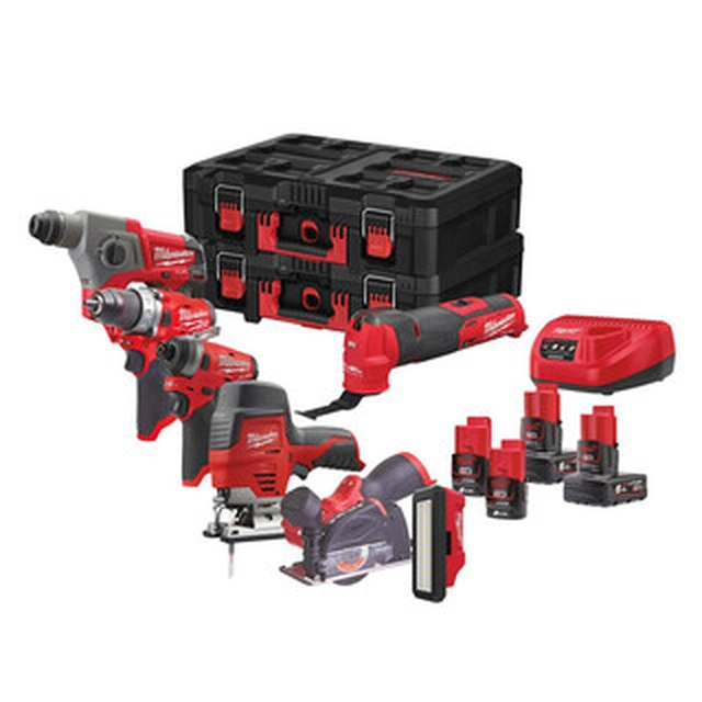 Milwaukee M12FPP7A-624P mašinų paketas