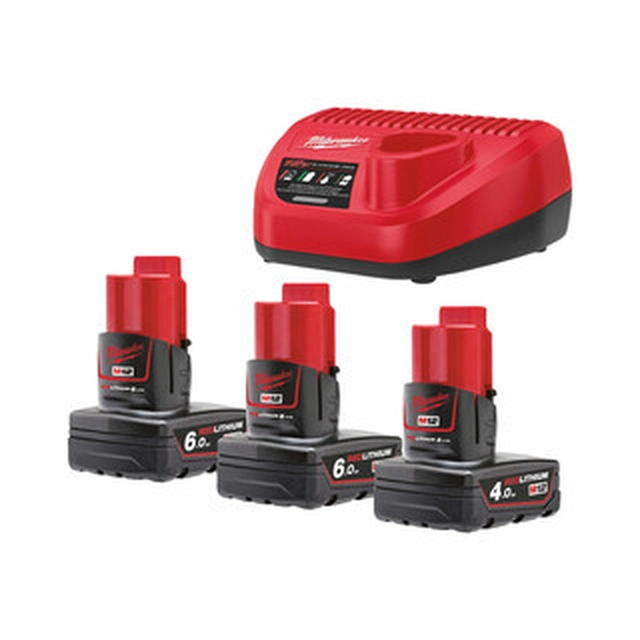 Milwaukee M12NRGO1-643 battery and charger set 12 V | 6 Ah