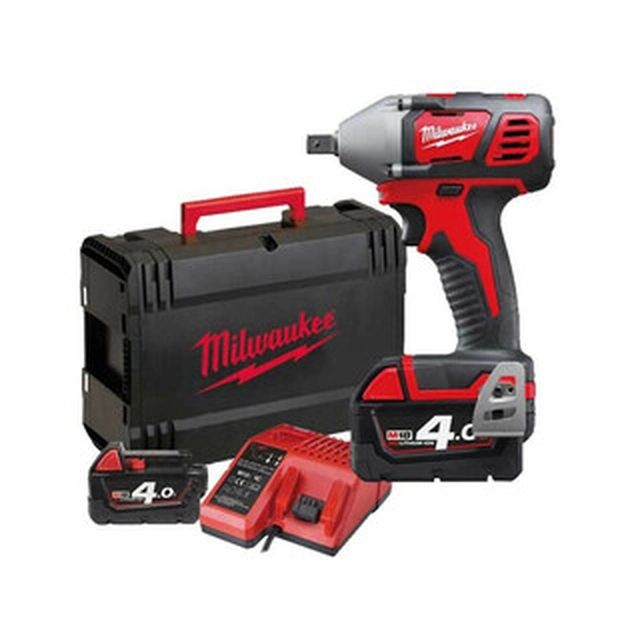 Milwaukee M18 BIW12-402C cordless impact driver 18 V | 240 Nm | 1/4 inches | Carbon brush | 2 x 4 Ah battery + charger | In a suitcase