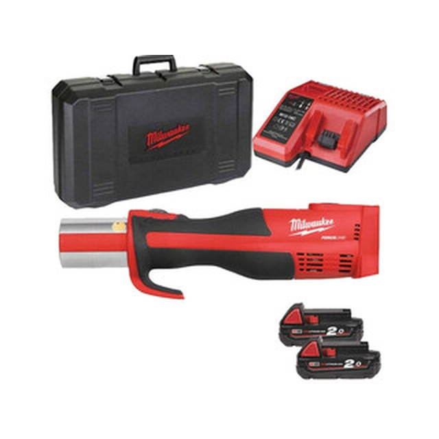 Milwaukee M18 BLHPT-202C akumuliatorinis vamzdžių presas Standartinis | 18 V | 0 - 110 mm | 32 kN | Anglies šepetėlis | 2 x 2 Ah baterija + įkroviklis | Lagamine