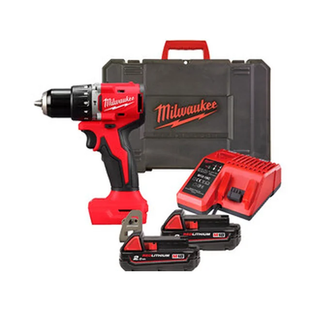 Milwaukee M18 BLPDRC-202C Akku-Schlagbohrschrauber 2 x M18 B2 + M12-18 C