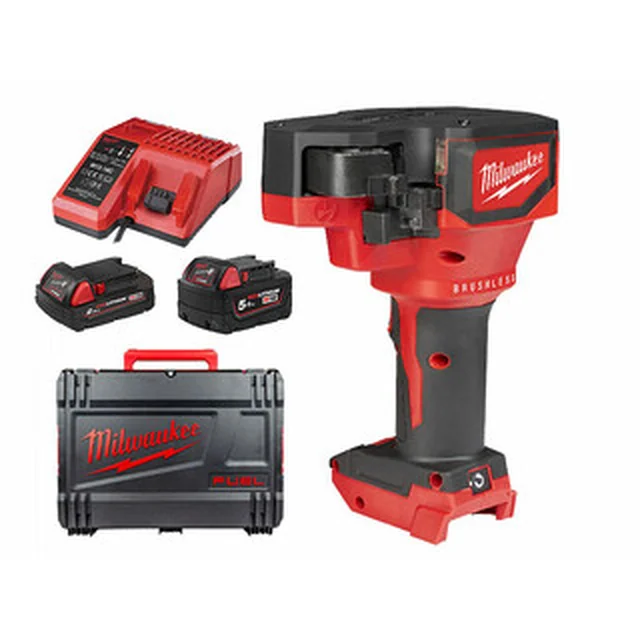 Milwaukee M18 BLTRC-522X Akku-Schneideinsatzwerkzeug mit Gewindeschaft 18 V | 0 - 38 mm | Carbon bürstenlos | 2 Ah + 5 Ah Akku + Ladegerät | Im Heavy Duty Koffer