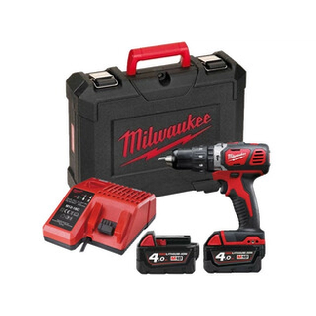 Milwaukee M18 BPD-202C accuklopboormachine 18 V | 50 Nm | 0 - 13 mm | Koolborstel | 2 x 2 Ah-accu + lader | In een koffer