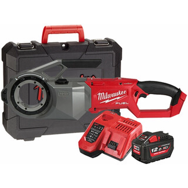 Milwaukee M18 FPT2-121C Cordless Threader 18 V | 1/8 to 2 inches | Carbon Brushless | 1 x 12 Ah battery + charger | In a suitcase