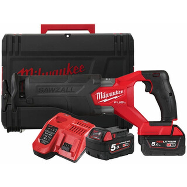 Milwaukee M18 FSZ-502X Akku-Stichsäge 18 V | 300 mm | Carbon bürstenlos | 2 x 5 Ah Akku + Ladegerät | Im Heavy Duty Koffer