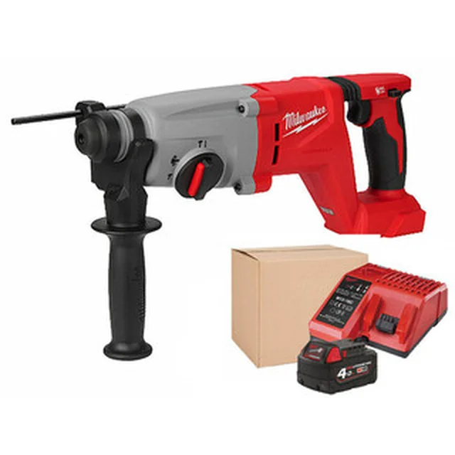 Milwaukee M18BLHACD26 cordless hammer drill 18 V | 2,6 J | In concrete 26 mm | 2,4 kg | Carbon Brushless | 1 x 4 Ah battery + charger | BULK packaging
