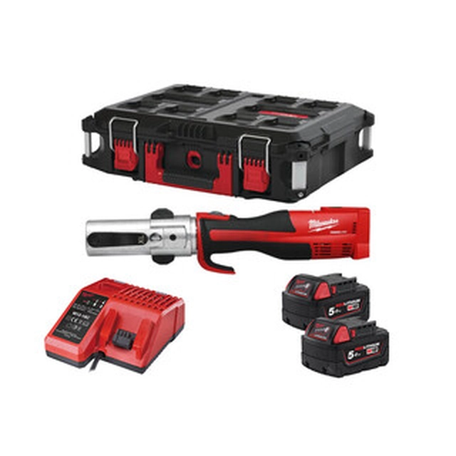 Milwaukee M18BLHPTXL-502P akku rørpresse Standard | 18 V | 0 - 110 mm | 32 kN | Kul uden børste | 2 x 5 Ah batteri + oplader | I en pakkekasse