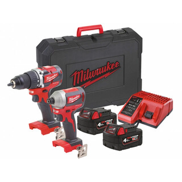 Milwaukee M18CBLPP2A-402C mašinų paketas Kofferyje