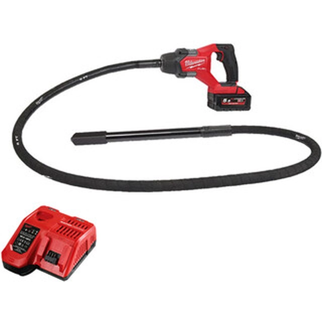 Milwaukee M18FCVN24-551 akumuliatoriaus pavaros blokas adatiniam vibratoriui 18 V | 125001/min | Anglies šepetėlis | 1 x 5,5 Ah baterija + įkroviklis | Kartoninėje dėžutėje