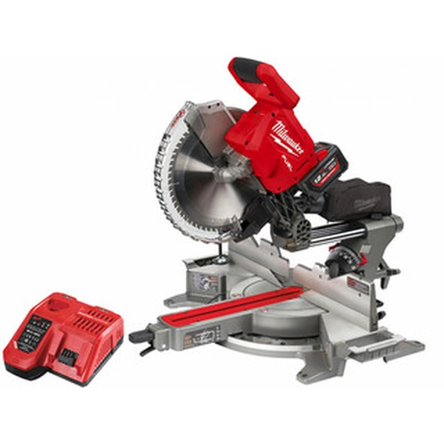 Milwaukee M18FMS305-121 Akku-Gehrungssäge 18 V | Sägeblatt 305 mm x 30 mm | Schneiden max. 97 x 343 mm | Carbon bürstenlos | 1 x 12 Ah Akku + Ladegerät