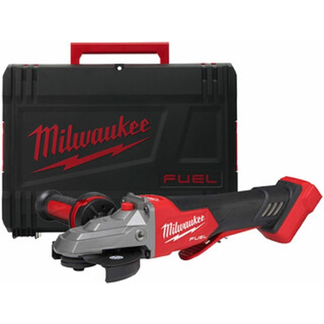 Milwaukee M18FSAGF125XPDB-0X Accu-haakse slijpmachine met platte kop 18 V | 125 mm | 8500 RPM | Koolborstelloos | Zonder batterij en oplader | In Heavy Duty-koffer