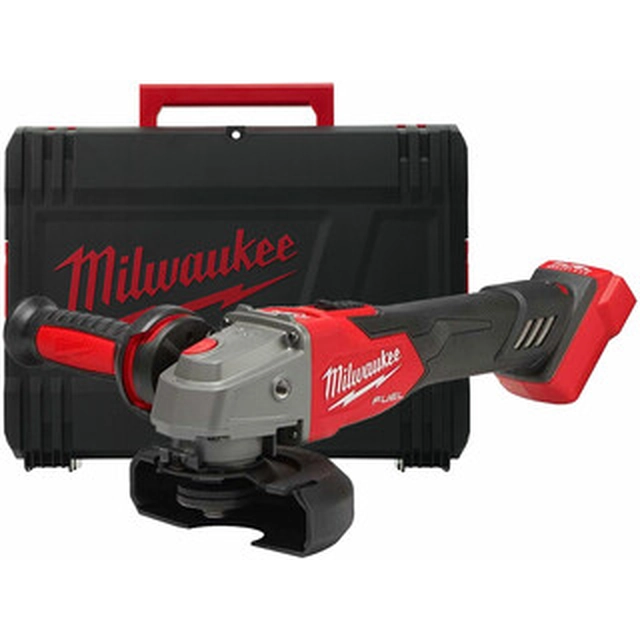 Milwaukee M18FSAGV125XB-0X akkukulmahiomakone 18 V | 125 mm | 3500 - 8500 RPM | Hiiliharjaton | Ilman akkua ja laturia | Heavy Duty -tapauksessa