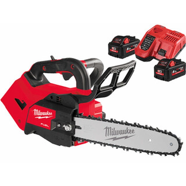 Milwaukee M18FTHCHS30-802 akkumoottorisaha 18 V | 300 mm | Hiiliharjaton | 2 x 8 Ah akku + laturi | Pahvilaatikossa