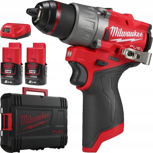 Milwaukee MILWAUKEE. Odvijač bušilica/odvijač M12FDD2-202X 45Nm 2x2.0Ah