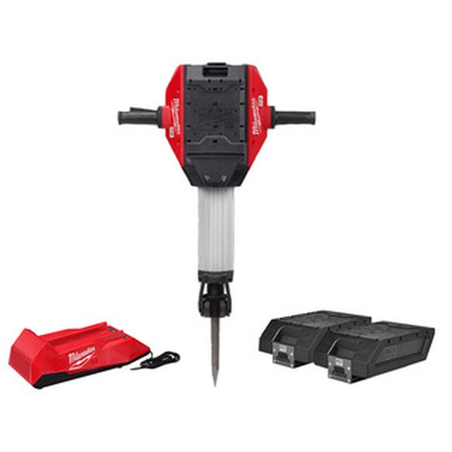 Milwaukee MXF DH2528H-602 batteridrevet mejselhammer 72 V | 64 J | 29,6 kg | Kul uden børste | 2 x 6 Ah batteri + oplader | I en papkasse