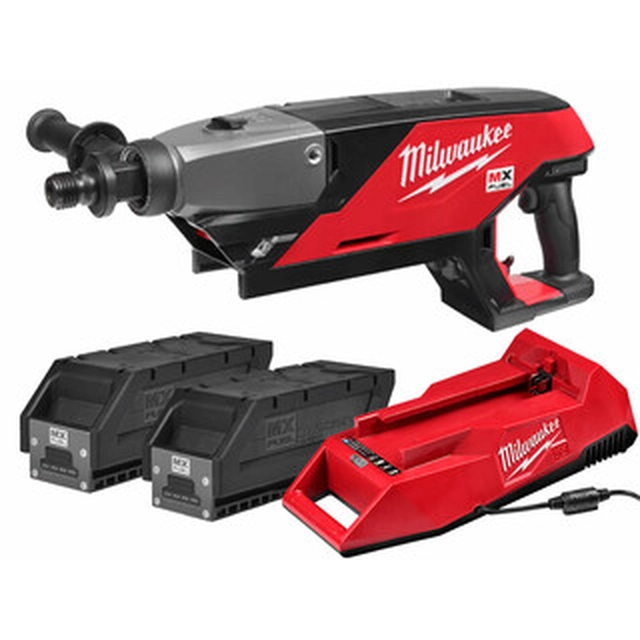 Milwaukee MXFDCD150-302C akumulátorová diamantová vrtačka 72 V | V betonu 152 mm | 5/4 palců | Carbon Brushless | 2 x 3 Ah baterie + nabíječka | V kufru