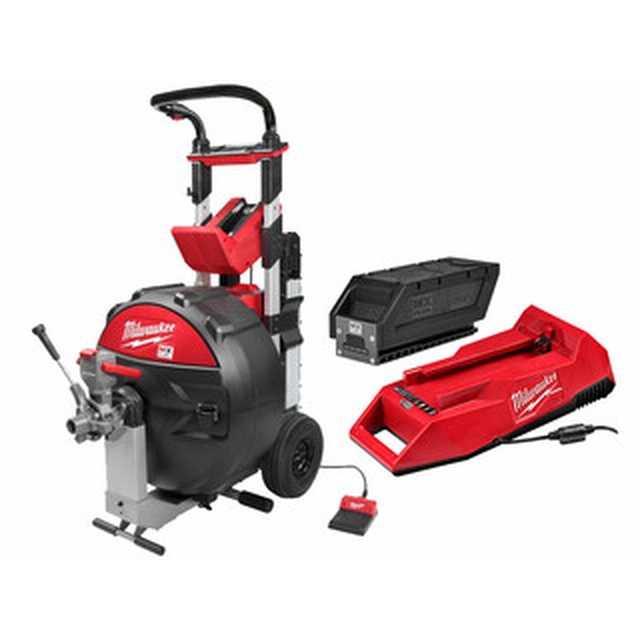 Milwaukee MXFLSDP-301 Cordless Unblocker 72 V | 75 - 200 mm | 23 m | Kolborstlös | 1 x 3 Ah batteri + laddare | I en kartong